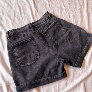 High waisted black shorts
